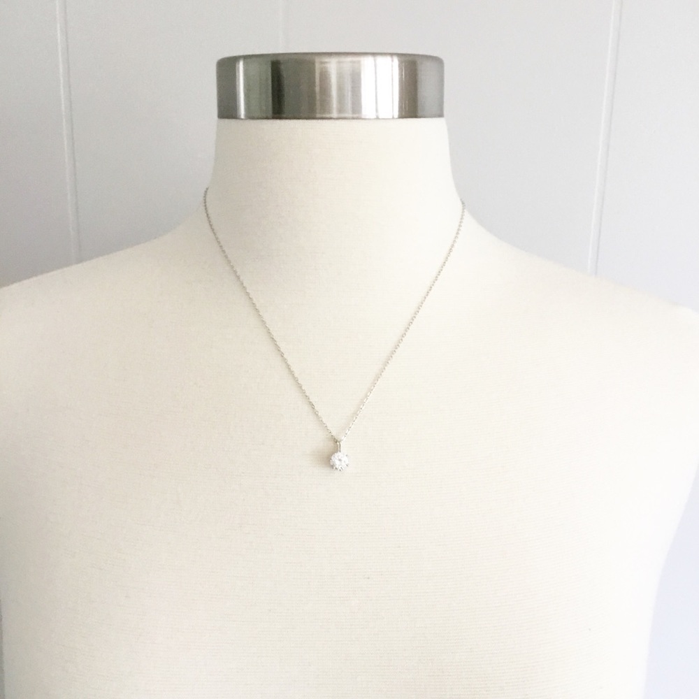 Stealing Silver Tiny Rhinestone Necklace